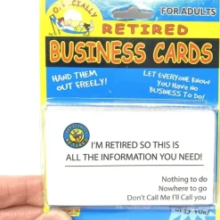Egpull<12pk Retirement Retired Business Cards - Over The Hill - Funny GaG Joke Gift - Miniature Marvels: Airplane Models & Painted Dice
