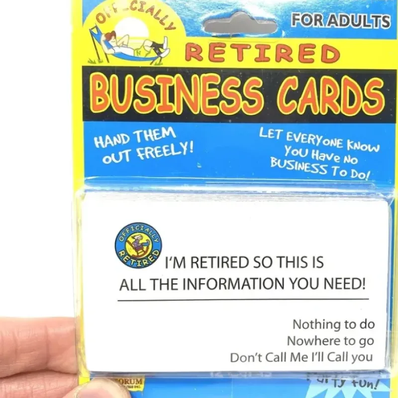 Egpull<12pk Retirement Retired Business Cards - Over The Hill - Funny GaG Joke Gift - Miniature Marvels: Airplane Models & Painted Dice