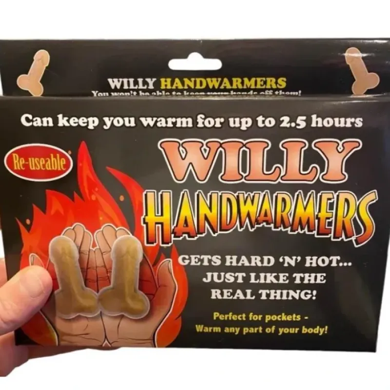 Egpull<2pk Willy Pecker Hand Warmers Adult Reusable Winter Secret Santa Stocking Gift - Miniature Marvels: Airplane Models & Painted Dice