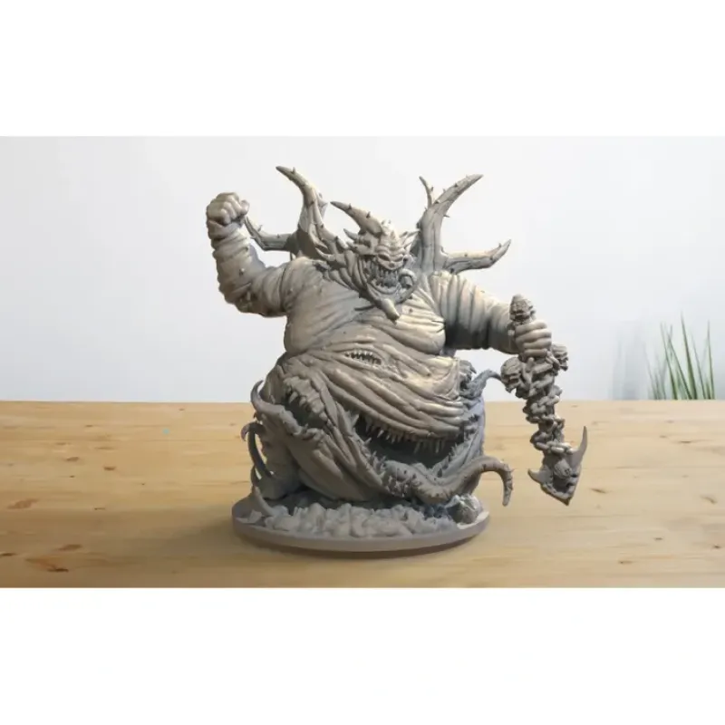 Miniature<Plague Golem - Miniature Marvels: Airplane Models & Painted Dice
