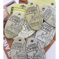 Airplane Model*Plane Tags Convair CV-990 OB-R-728 (Desert Pale Exterior) - Miniature Marvels: Airplane Models & Painted Dice