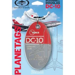 Airplane Model*Plane Tags DC-10 Northwest N228NW - Miniature Marvels: Airplane Models & Painted Dice