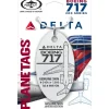 Airplane Model*Plane Tags Delta Airlines Boeing 717 N987DN (White) - Miniature Marvels: Airplane Models & Painted Dice