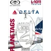 Airplane Model*Plane Tags Delta Airlines Lockheed L-1011 Tristar N786DL (White) - Miniature Marvels: Airplane Models & Painted Dice