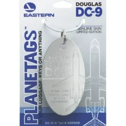Airplane Model*Plane Tags Eastern Airlines Douglas DC-9-31 #N8990E - Miniature Marvels: Airplane Models & Painted Dice