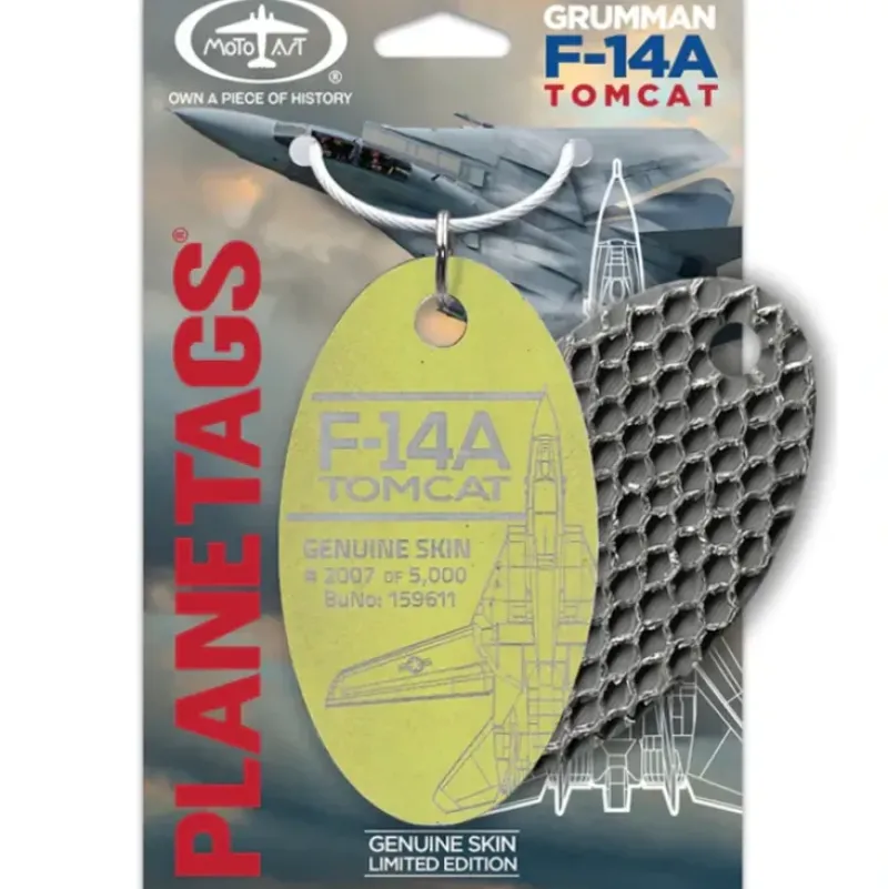 Airplane Model*Plane Tags Grumman F-14 Tomcat 159611 (Interior Green Honeycomb) - Miniature Marvels: Airplane Models & Painted Dice