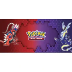 Accessories<Pokemon TCG: Koraidon & Miraidon 6ft Table Playmat - Miniature Marvels: Airplane Models & Painted Dice