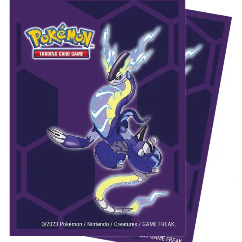 Accessories<Pokemon TCG: Miraidon 65ct Deck Protectors - Miniature Marvels: Airplane Models & Painted Dice