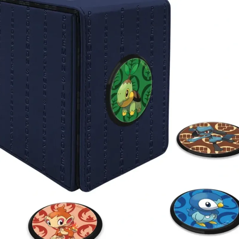 Accessories<Pokemon TCG: Sinnoh Alcove Click Deck Box - Miniature Marvels: Airplane Models & Painted Dice