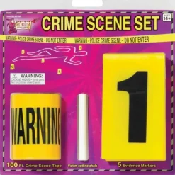 Egpull<Police Crime Scene Set: 100 Feet Tape + 1 Chalk + 5 Evidence Markers - Prop Kit - Miniature Marvels: Airplane Models & Painted Dice