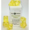 Dice<Polyhedral Dice: Translucent Yellow - Set of 7 R4I 50118-7B - Miniature Marvels: Airplane Models & Painted Dice
