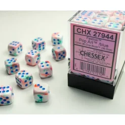 Dice<Pop Art / Blue: Festive 36d6 12mm Dice Block CHX 27944 - Miniature Marvels: Airplane Models & Painted Dice