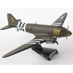 Airplane Model*Postage Stamp PS5558-2 1:144 C-47 Skytrain - Miniature Marvels: Airplane Models & Painted Dice