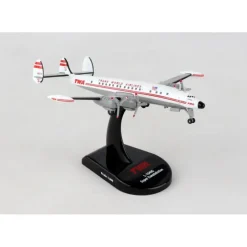 Airplane Model*Postage Stamp PS5806-1 1:300 TWA L-1049G "Super Connie" - Miniature Marvels: Airplane Models & Painted Dice