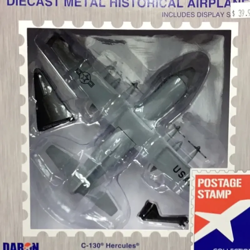 Airplane Model*Postage Stamp PS5330-3 C-130 USAF - Miniature Marvels: Airplane Models & Painted Dice