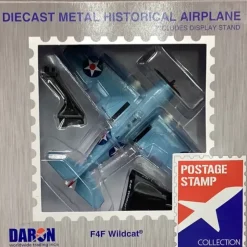 Airplane Model*Postage Stamp PS5351-2 F4F Wildcat - Miniature Marvels: Airplane Models & Painted Dice