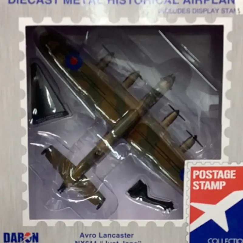 Airplane Model*Postage Stamp PS5333-2 Lancaster RAF - Miniature Marvels: Airplane Models & Painted Dice