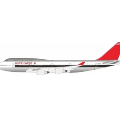 Airplane Model*Pre-Order B-Models B-744-665P 1:200 Northwest Airlines Boeing 747-451 N665US Polished - Miniature Marvels: Airplane Models & Painted Dice