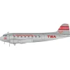 Airplane Model*Pre-Order Gemini Jets G2TWA314 1:200 TWA (Transcontinental & Western Air) DC-3 NC1943 (polished) - Miniature Marvels: Airplane Models & Painted Dice