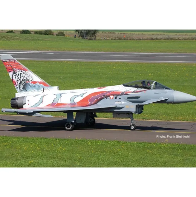 Airplane Model*Pre-Order Herpa Wings 573436 1:200 Austrian Air Force Eurofighter Typhoon - berwachungsgeschwader, Zeltweg "Austrian Tigers" - Miniature Marvels: Airplane Models & Painted Dice