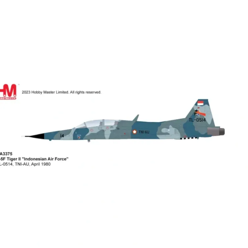 Airplane Model*Pre-Order Hobby Master HA3375 1:72 F-5F Tiger II "Indonesian Air Force" TL-0514, TNI-AU, April 1980 - Miniature Marvels: Airplane Models & Painted Dice