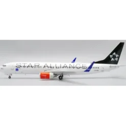 Airplane Model<Pre-Order JC Wings JC2SAS0179A 1:200 SAS Scandinavian Airlines B737-800 LN-RRL "Star Alliance" (Flaps Down) - Miniature Marvels: Airplane Models & Painted Dice