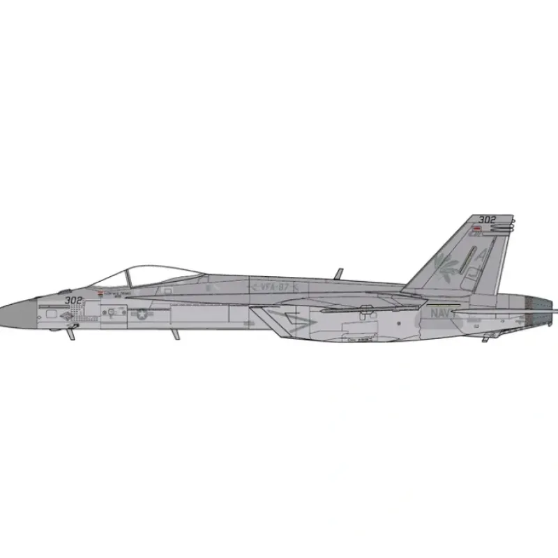 Airplane Model<Pre-Order JC Wings JCW-72-F18-021 1:72 F/A-18E Super Hornet U.S. NAVY VFA-87 Golden Warriors, USS George H. W. Bush,July,2017 - Miniature Marvels: Airplane Models & Painted Dice