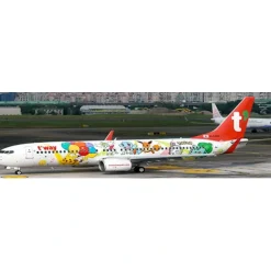 Airplane Model<Pre-Order Jc Wings SA2TWB037A 1:200 T'way Air Boeing 737-800 "Pikachu Jet TW" (Flaps Down) - Miniature Marvels: Airplane Models & Painted Dice