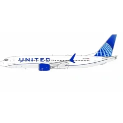 Airplane Model<Pre-Order NG Models 88038 1:400 United Airlines 737 MAX 8 N17339 (Blue Evolution colors) - Miniature Marvels: Airplane Models & Painted Dice
