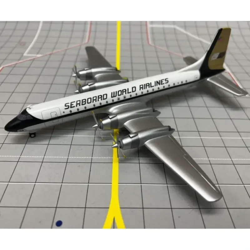 Airplane Model<Pre-Order Sky Classics 1:200 Canadair CL-44 "Seaboard World" - Miniature Marvels: Airplane Models & Painted Dice