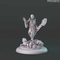 Miniature<Priestess of the Deep Abyss - Miniature Marvels: Airplane Models & Painted Dice