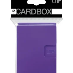 Accessories<PRO 15+ Card Box 3-pack: Purple - Miniature Marvels: Airplane Models & Painted Dice