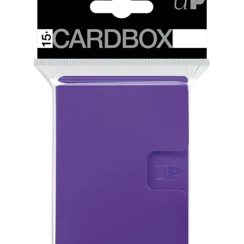 Accessories<PRO 15+ Card Box 3-pack: Purple - Miniature Marvels: Airplane Models & Painted Dice