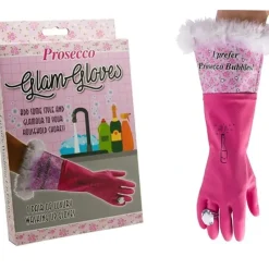 Egpull<PROSECCO BUBBLES Luxury Diamond Glam Gloves - Household Washing Cleaning Kitchen - Miniature Marvels: Airplane Models & Painted Dice