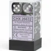 Dice<Purple-Steel / White: Gemini 12d6 16mm Dice Block CHX 26632 - Miniature Marvels: Airplane Models & Painted Dice