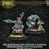 Miniature<Pyg Bushwhacker Officer & Mortar: Trollbloods - Unit PIP 71093 - Miniature Marvels: Airplane Models & Painted Dice