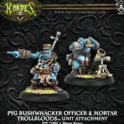 Miniature<Pyg Bushwhacker Officer & Mortar: Trollbloods - Unit PIP 71093 - Miniature Marvels: Airplane Models & Painted Dice