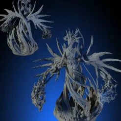 Miniature<Queen Of the Glacial Depths - Miniature Marvels: Airplane Models & Painted Dice
