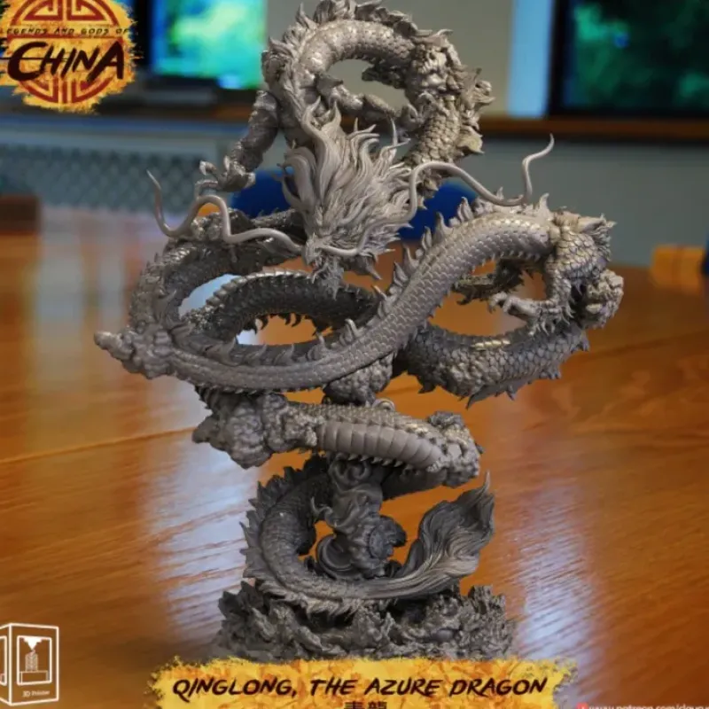 Miniature<Quinglong The Azure Dragon - Miniature Marvels: Airplane Models & Painted Dice
