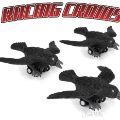 Egpull<Racing Crow (set of 3) Funny Pull Back Race Bird Toys - Archie McPhee - Miniature Marvels: Airplane Models & Painted Dice