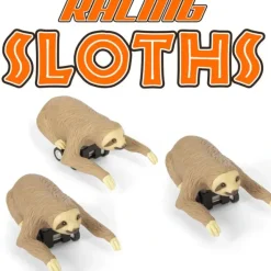 Egpull<Racing Sloths (set of 3) Funny Pull Back Race Animal Toys - Archie McPhee - Miniature Marvels: Airplane Models & Painted Dice