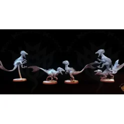 Miniature<Raptors - Miniature Marvels: Airplane Models & Painted Dice