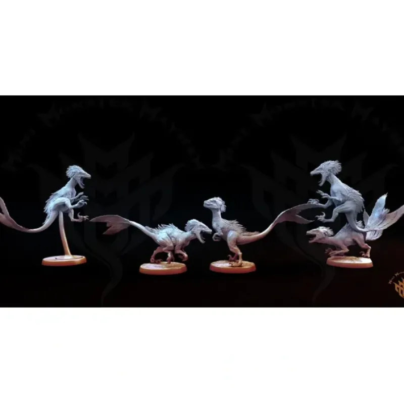 Miniature<Raptors - Miniature Marvels: Airplane Models & Painted Dice