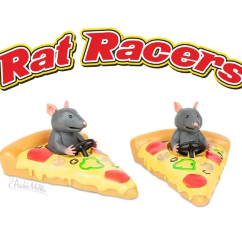 Egpull<Rat Racers (set of 2) Funny Pull Back Race Toy Cars Figures - Archie McPhee - Miniature Marvels: Airplane Models & Painted Dice