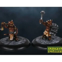 Miniature<Ratpelt Kobolds (2): Dungeon Dwellers RPR 07009 - Miniature Marvels: Airplane Models & Painted Dice