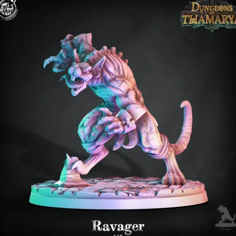 Miniature<Ravager - Miniature Marvels: Airplane Models & Painted Dice