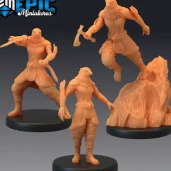 Miniature<Raven Tribe Hunters - Miniature Marvels: Airplane Models & Painted Dice