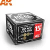 Paint<Real Colors: IDF AFV Colors Set LTG AK-RCS015 - Miniature Marvels: Airplane Models & Painted Dice