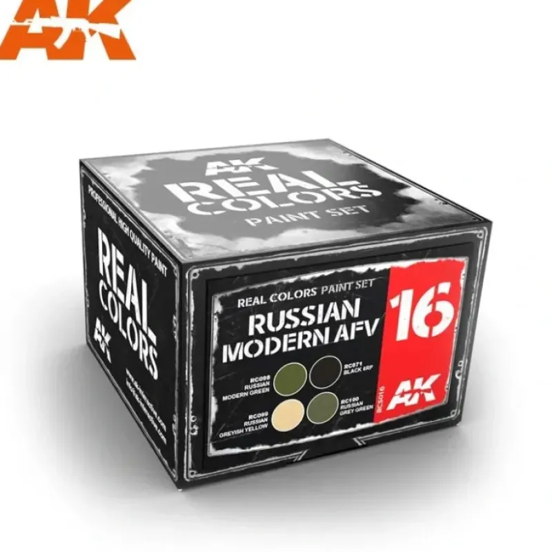 Paint<Real Colors: Russian Modern AFV Set LTG AK-RCS016 - Miniature Marvels: Airplane Models & Painted Dice