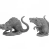 Reaper Miniatures<Reaper Barrow Rats (2) 07035 - Miniature Marvels: Airplane Models & Painted Dice